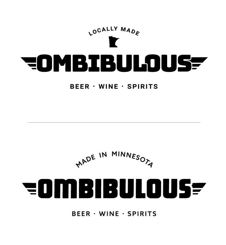 Two layout options for Ombibulous logo