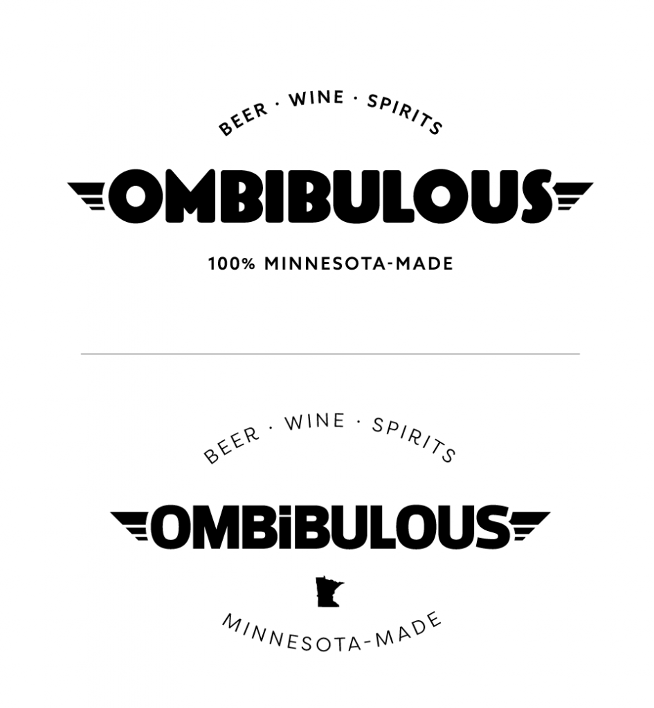 Two layout options for Ombibulous logo