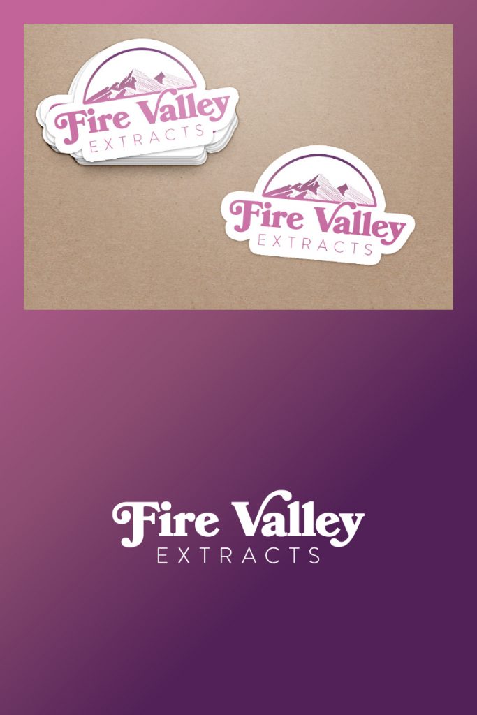 Fire Valley Extracts secondary logo & stickers