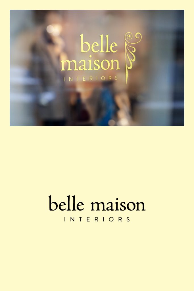 Belle Maison Interiors secondary logo & window signage