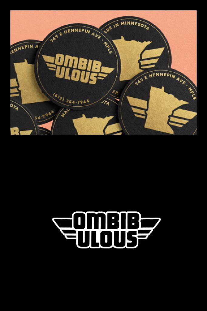 Ombibulous secondary logo & coasters