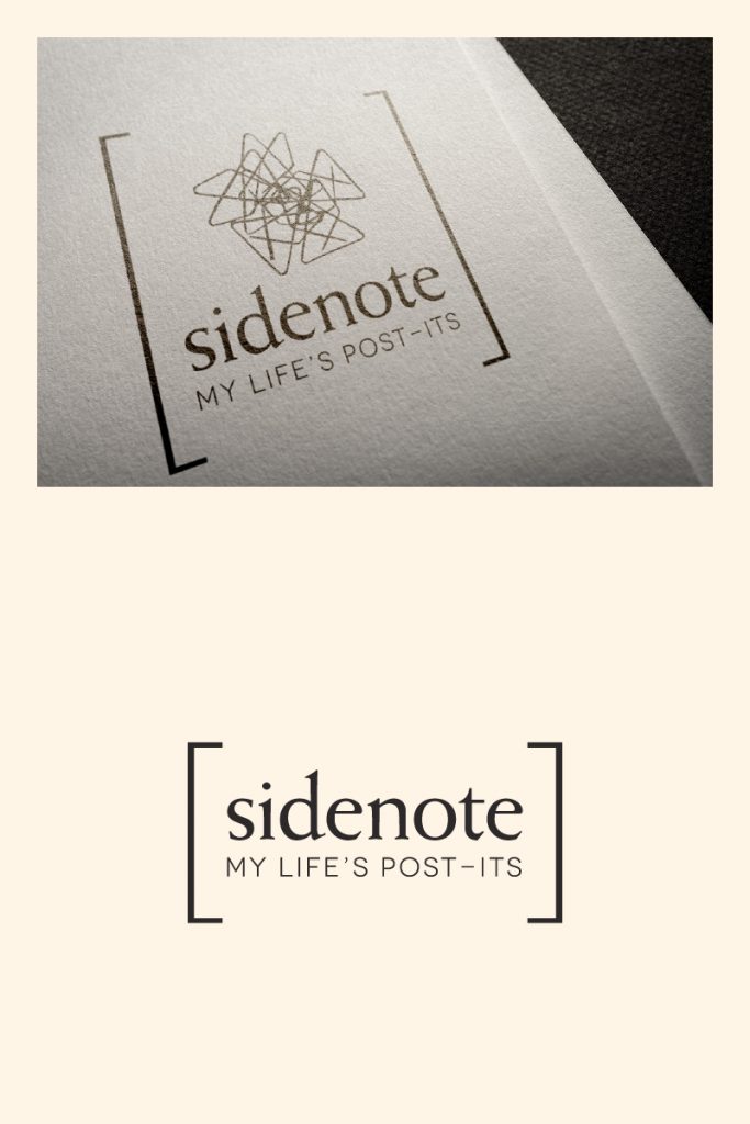 Sidenote secondary logo & printed piece