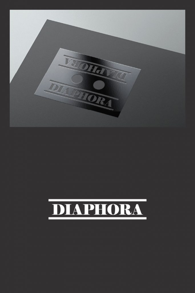 Diaphora secondary logo & spot UV printed piece